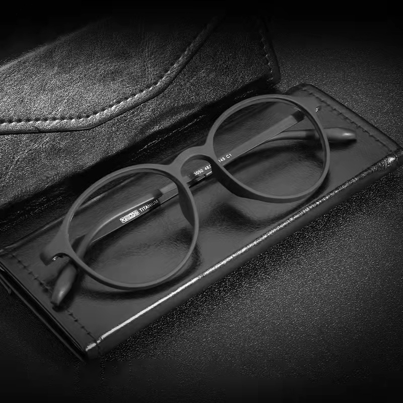 Gold 6138 - Ultralichte rubberen titanium ronde frame blauw