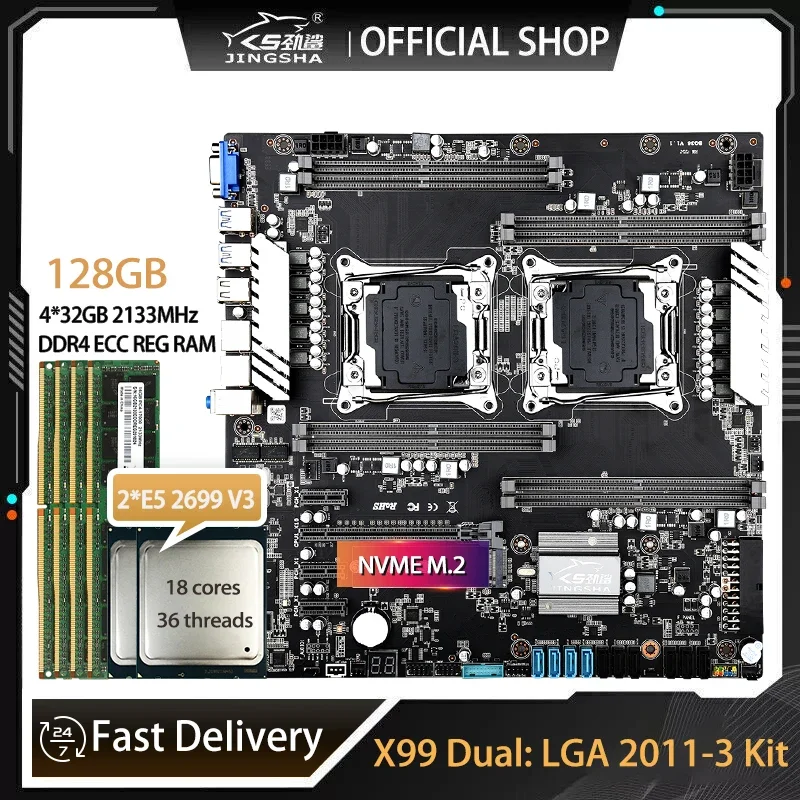 X99 Dual Moederbord Set met 2* - E5 2699 V4 recensie en prijs